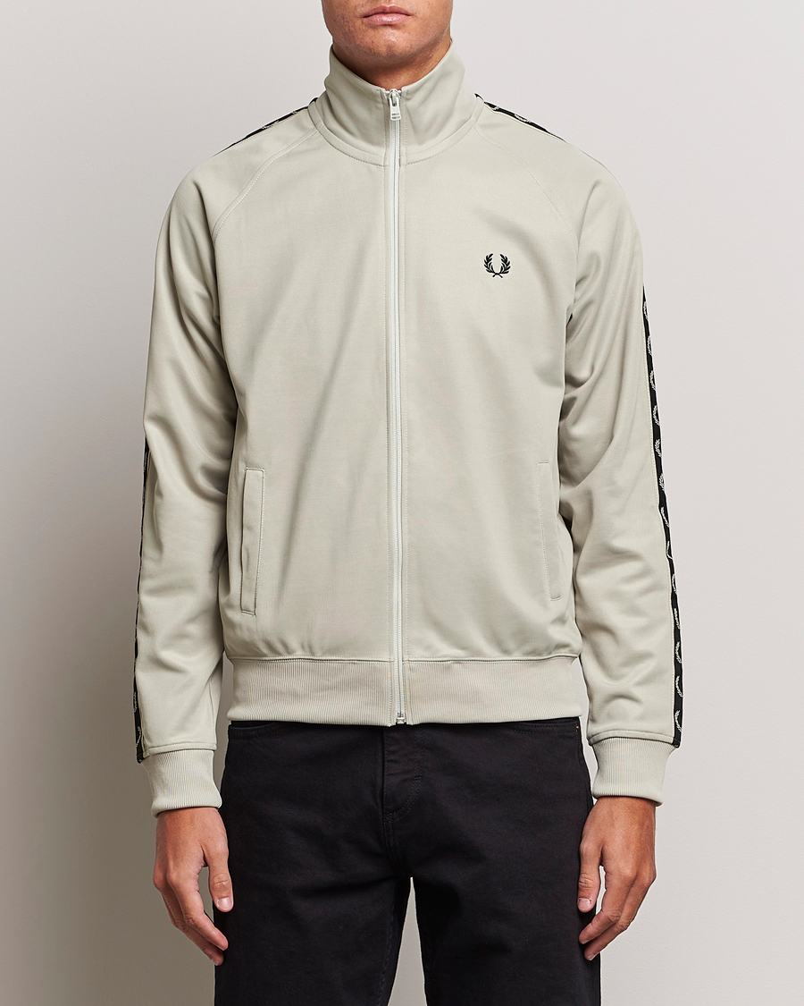Herren | Pullover | Fred Perry | Taped Track Jacket Light Oyster