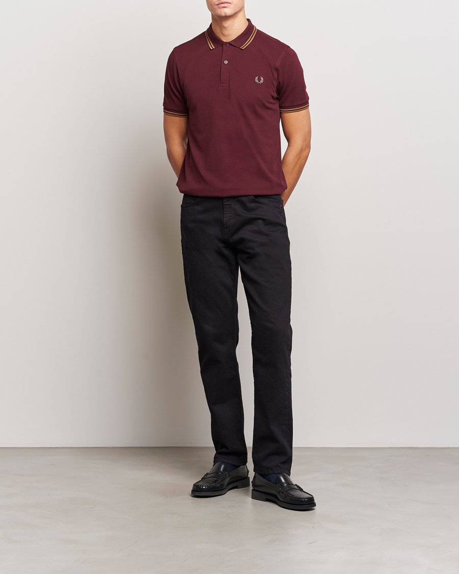 Herren | Poloshirts | Fred Perry | Twin Tipped Polo Shirt Oxblood