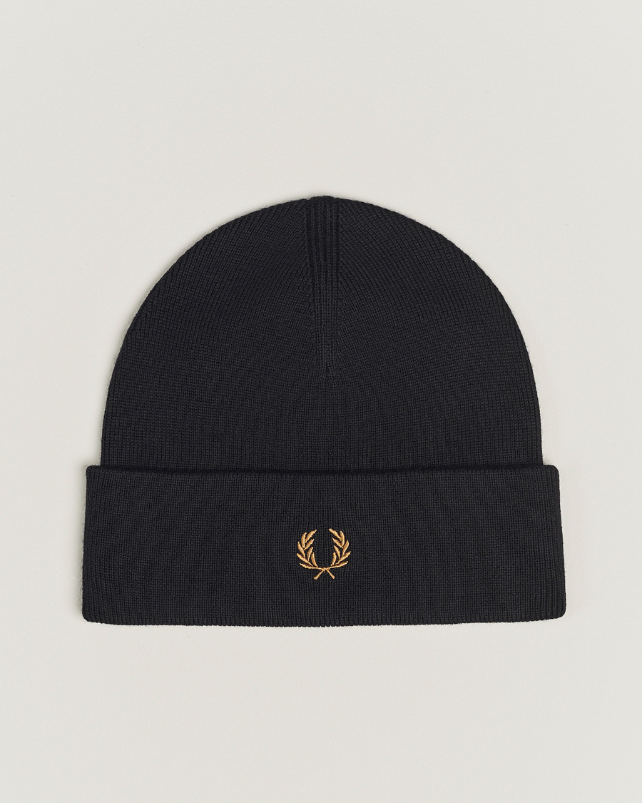 Herren | Fred Perry Merino Wool Beanie Black | Fred Perry | Merino Wool Beanie Black