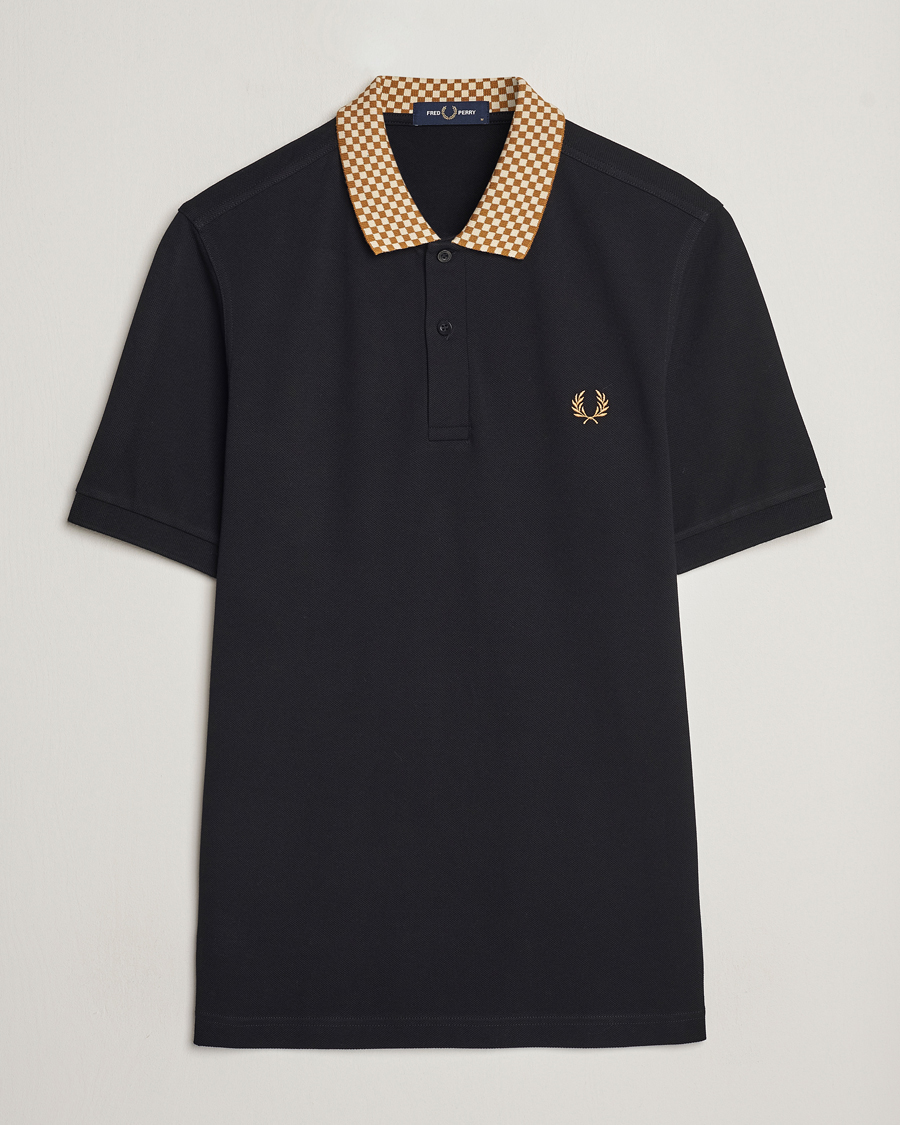 Herren | Poloshirts | Fred Perry | Checkboard Collar Polo Black