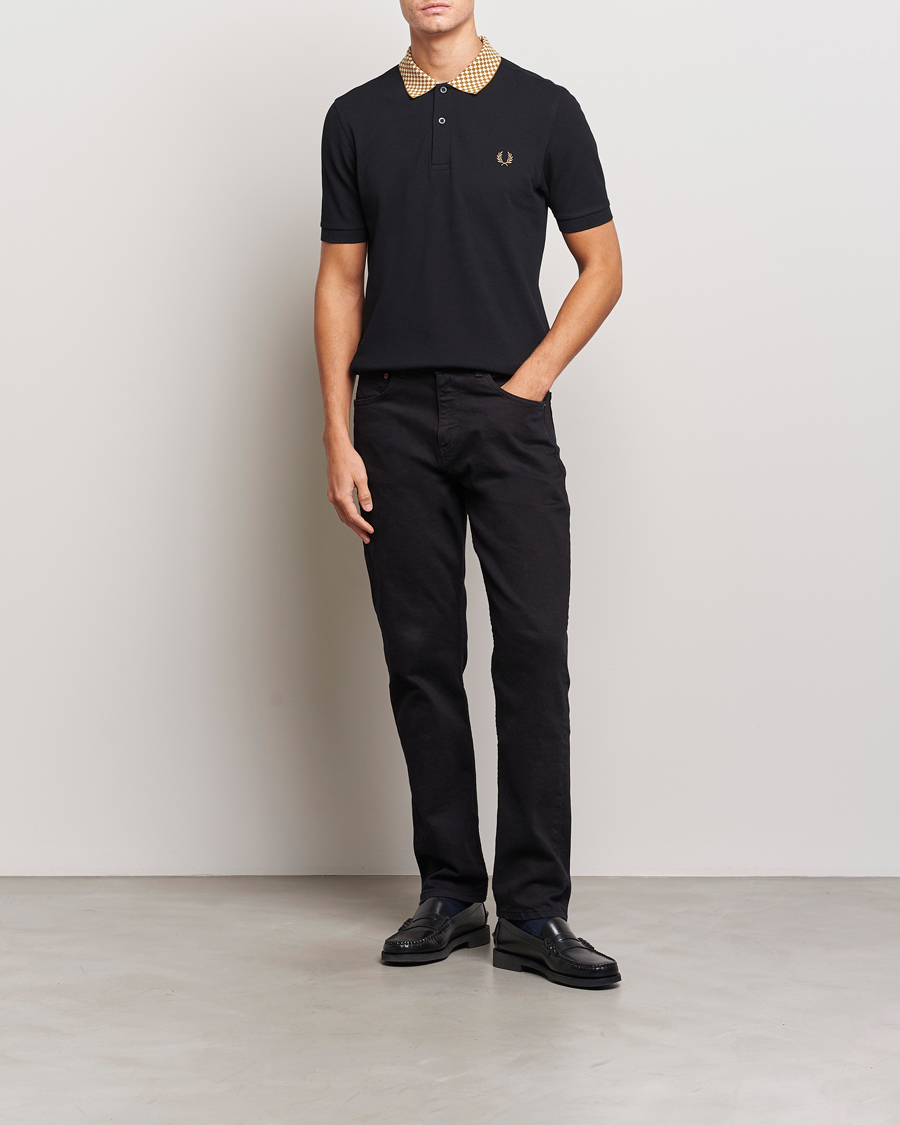 Herren | Poloshirts | Fred Perry | Checkboard Collar Polo Black