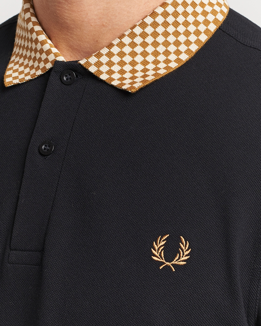 Herren | Poloshirts | Fred Perry | Checkboard Collar Polo Black