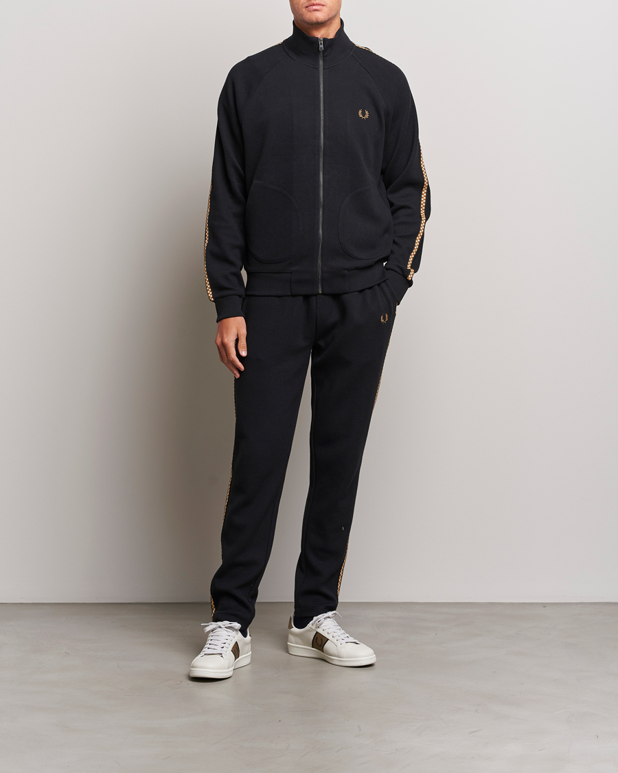 Herren | Hosen | Fred Perry | Checkboard Taped Taped Trackpant Black