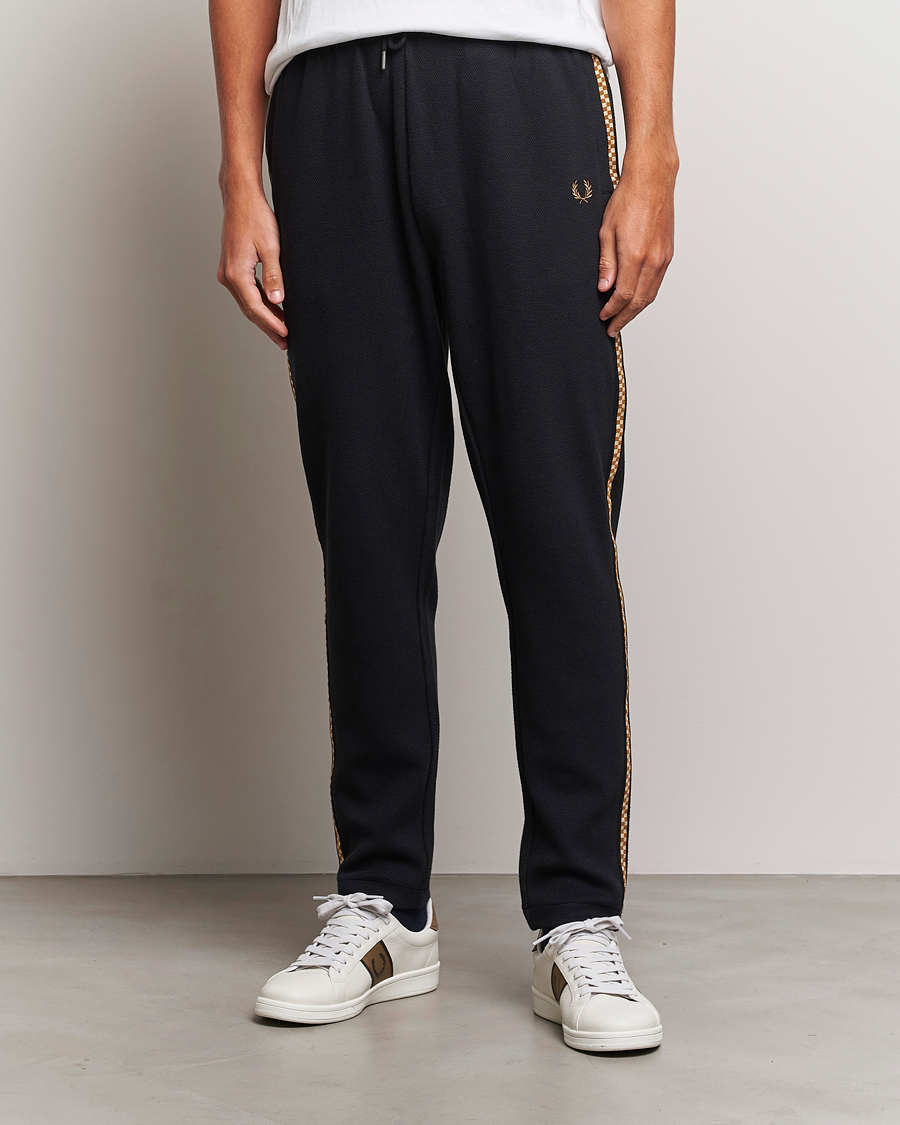 Herren | Hosen | Fred Perry | Checkboard Taped Taped Trackpant Black