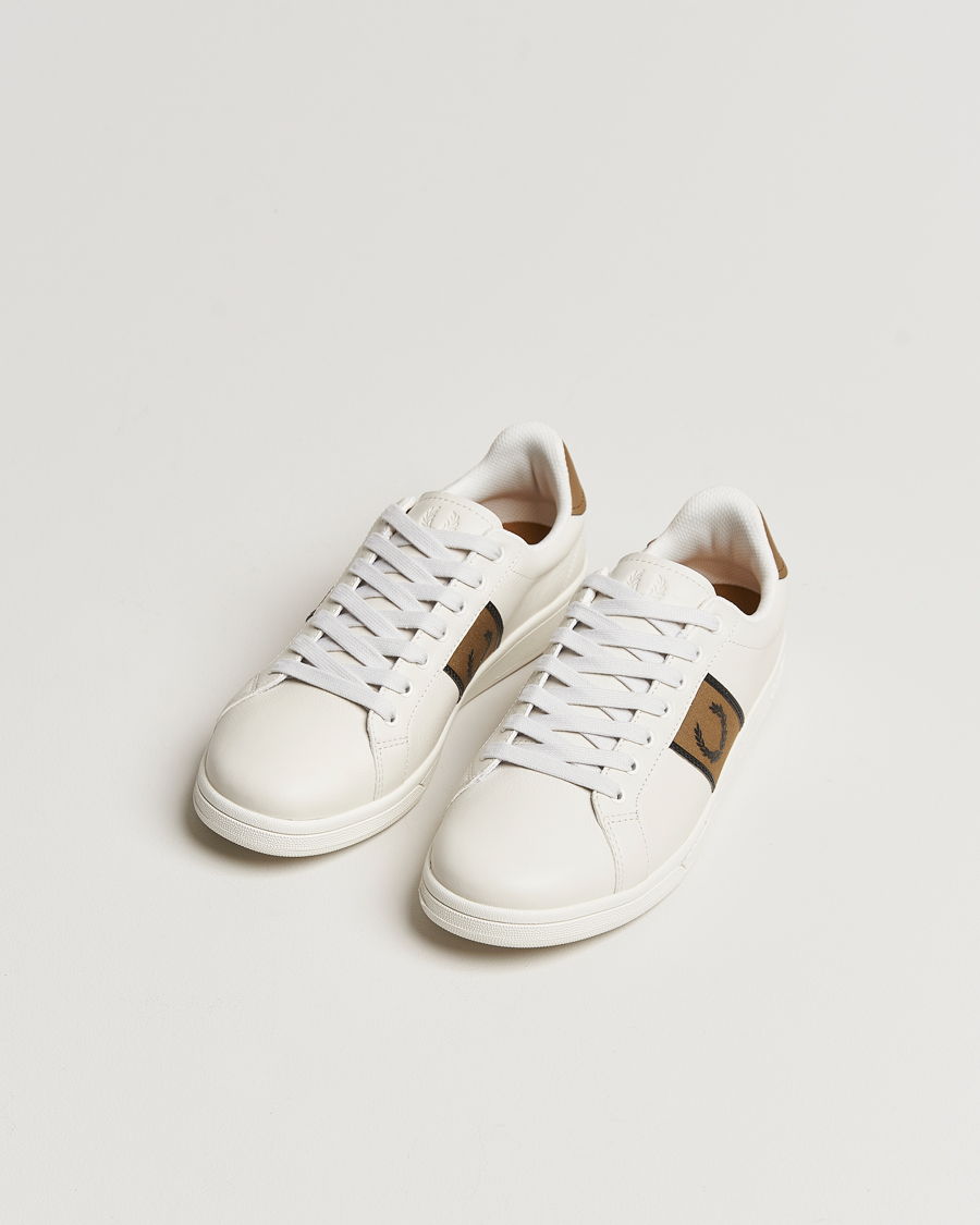 Herren | Fred Perry B721 Leather Sneaker White/Porcelin Black | Fred Perry | B721 Leather Sneaker White/Porcelin Black