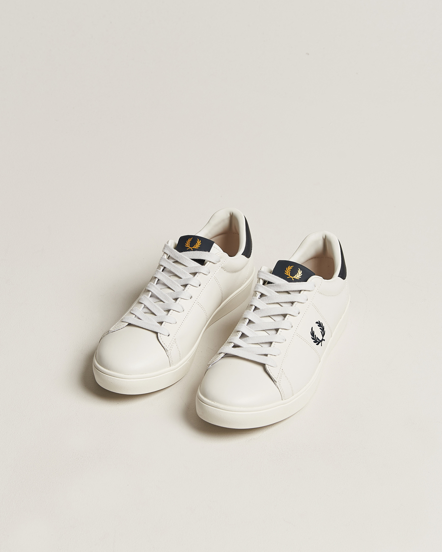 Herren |  | Fred Perry | Spencer Leather Sneakers Porcelain/Navy
