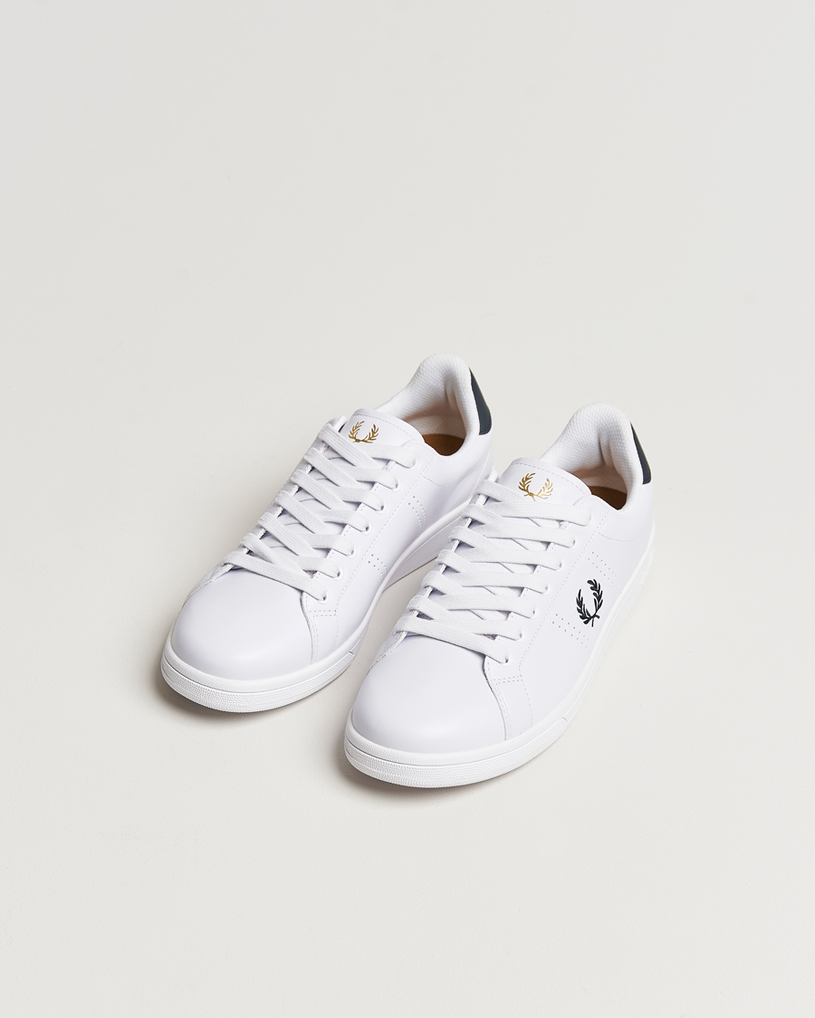Herren | Schuhe | Fred Perry | B721 Leather Sneakers White/Navy