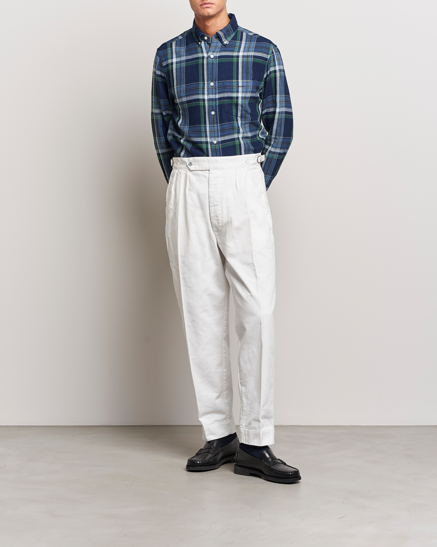 Herren | Hemden | GANT | Regular Fit Twill Checked Shirt Dark Indigo