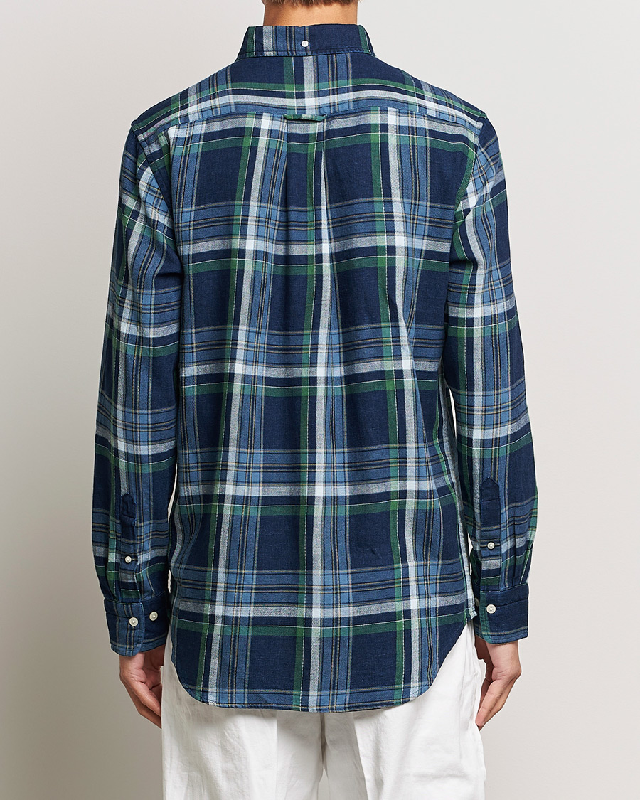 Herren | Hemden | GANT | Regular Fit Twill Checked Shirt Dark Indigo