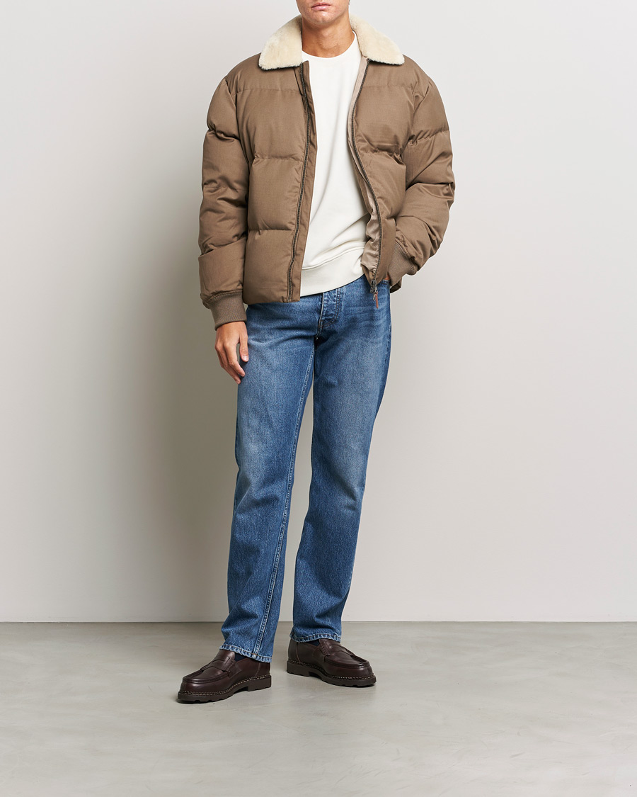 Herren | Jacken | GANT | Padded Flannel Puffer Jacket Desert Brown
