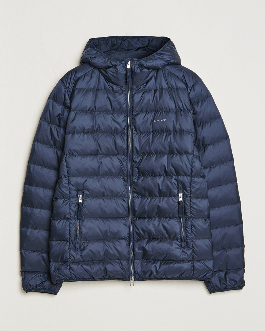 Herren | Jacken | GANT | Light Down Hooded Jacket Evening Blue