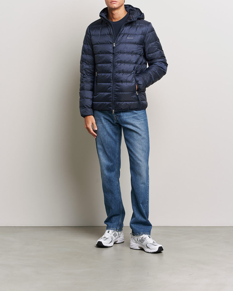 Herren | Jacken | GANT | Light Down Hooded Jacket Evening Blue