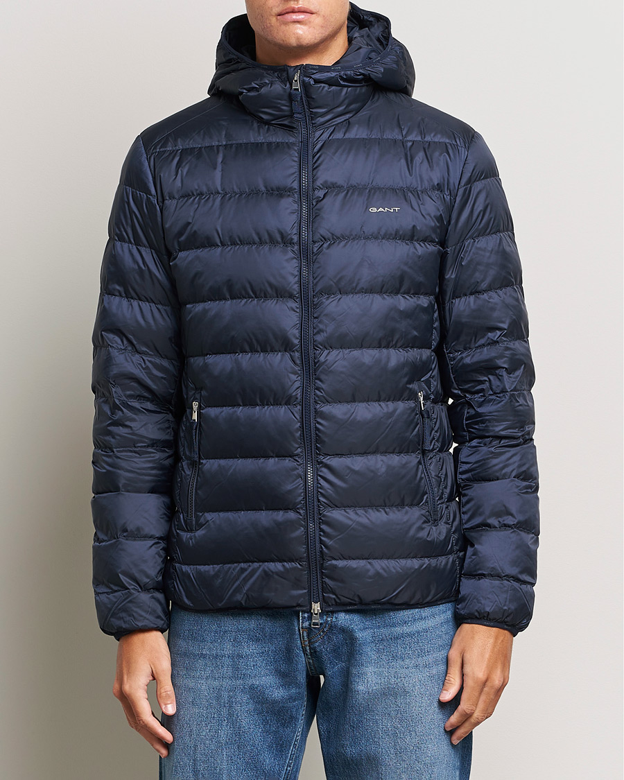 Herren | Jacken | GANT | Light Down Hooded Jacket Evening Blue