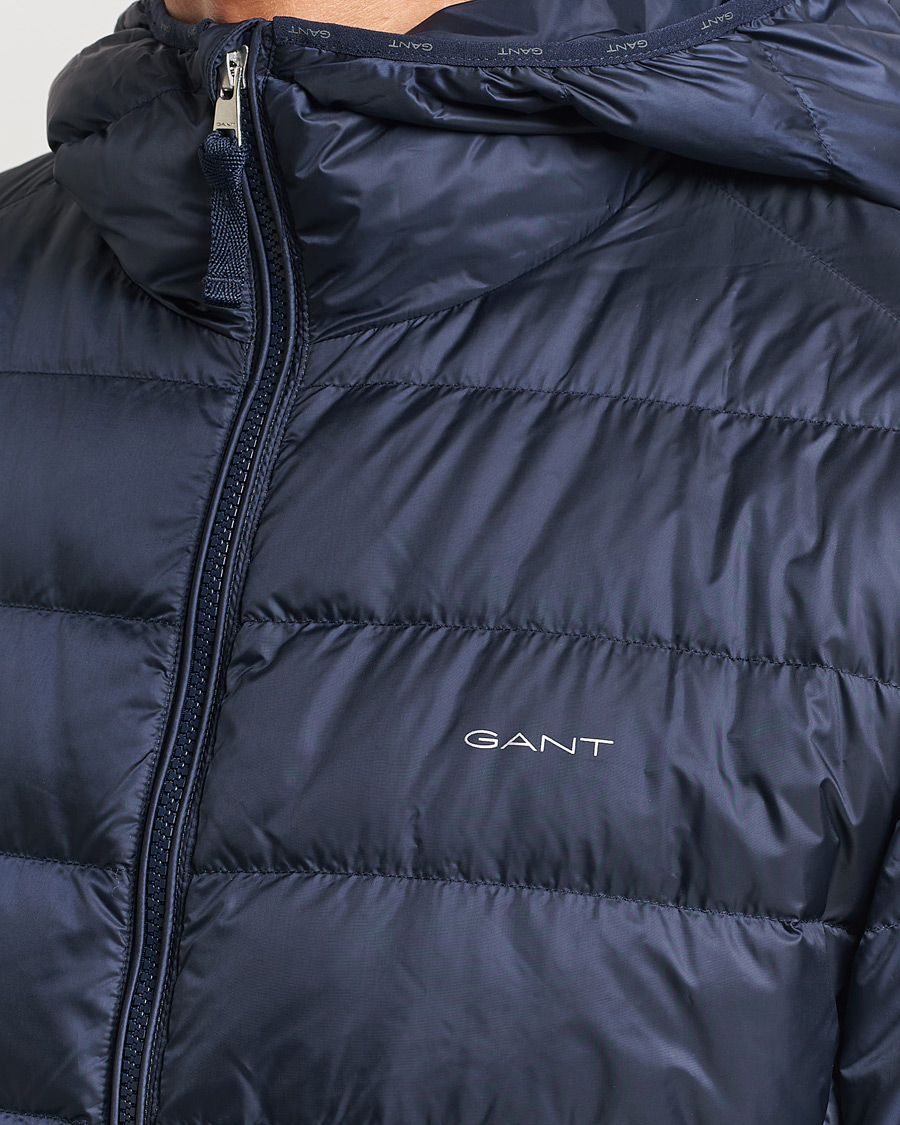 Herren | Jacken | GANT | Light Down Hooded Jacket Evening Blue