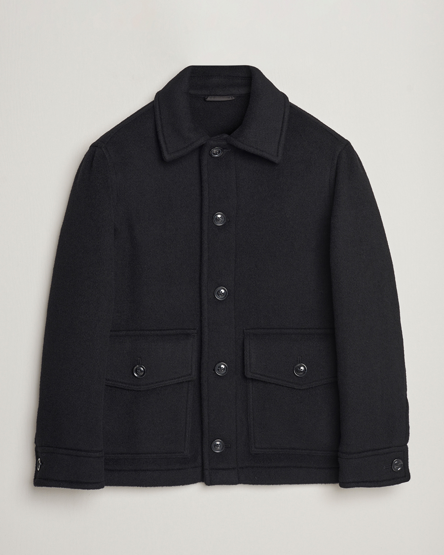 Herren | Jacken | GANT | Short Wool Jacket Black