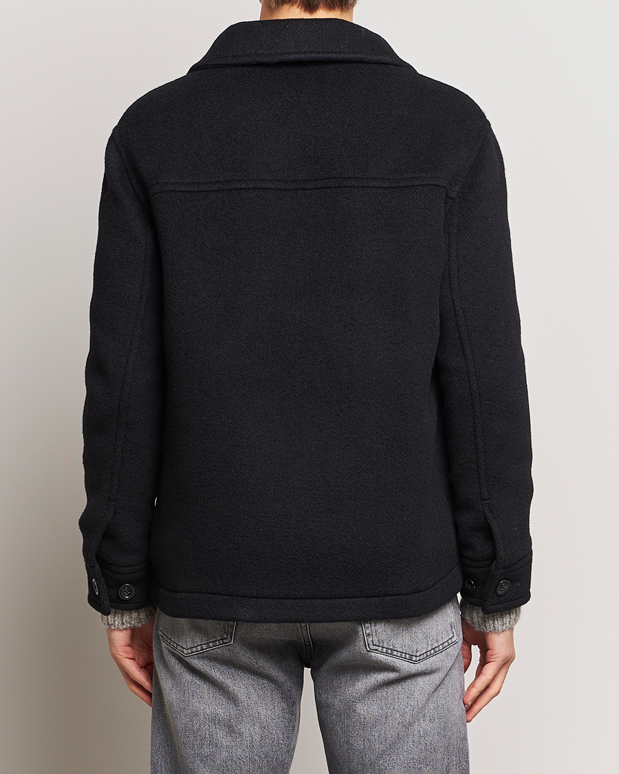 Herren | Jacken | GANT | Short Wool Jacket Black