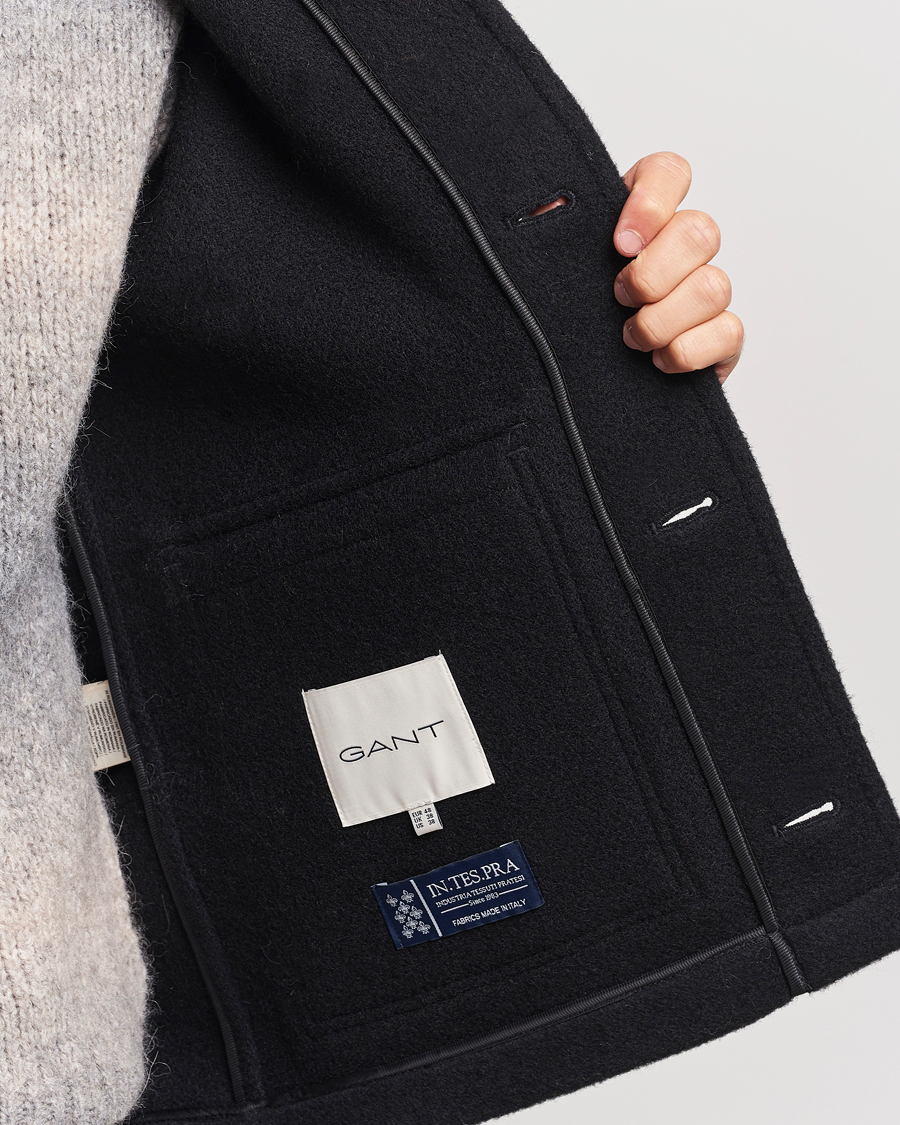 Herren | Jacken | GANT | Short Wool Jacket Black