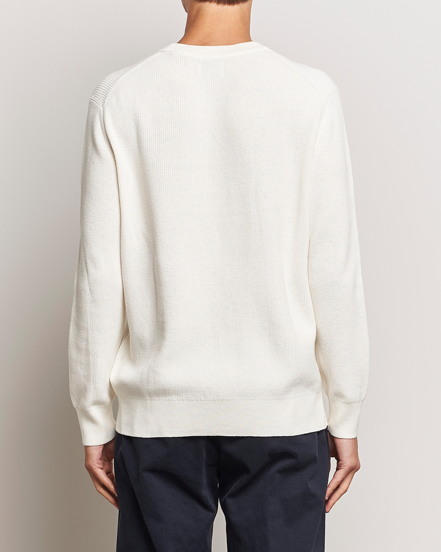 Herren | Pullover | GANT | Cotton/Wool Rib Knitted Crew Neck Cream