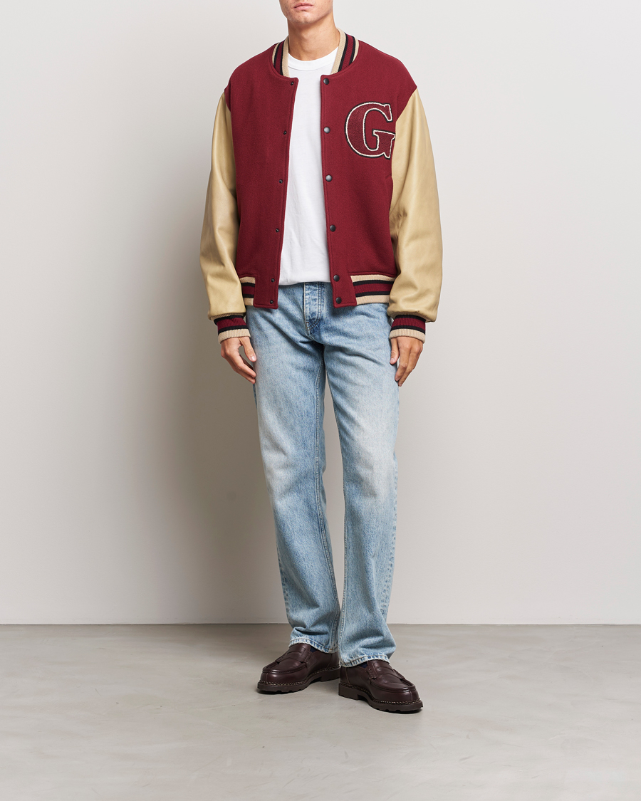 Herren | Jacken | GANT | Padded Varsity Jacket Red/Beige