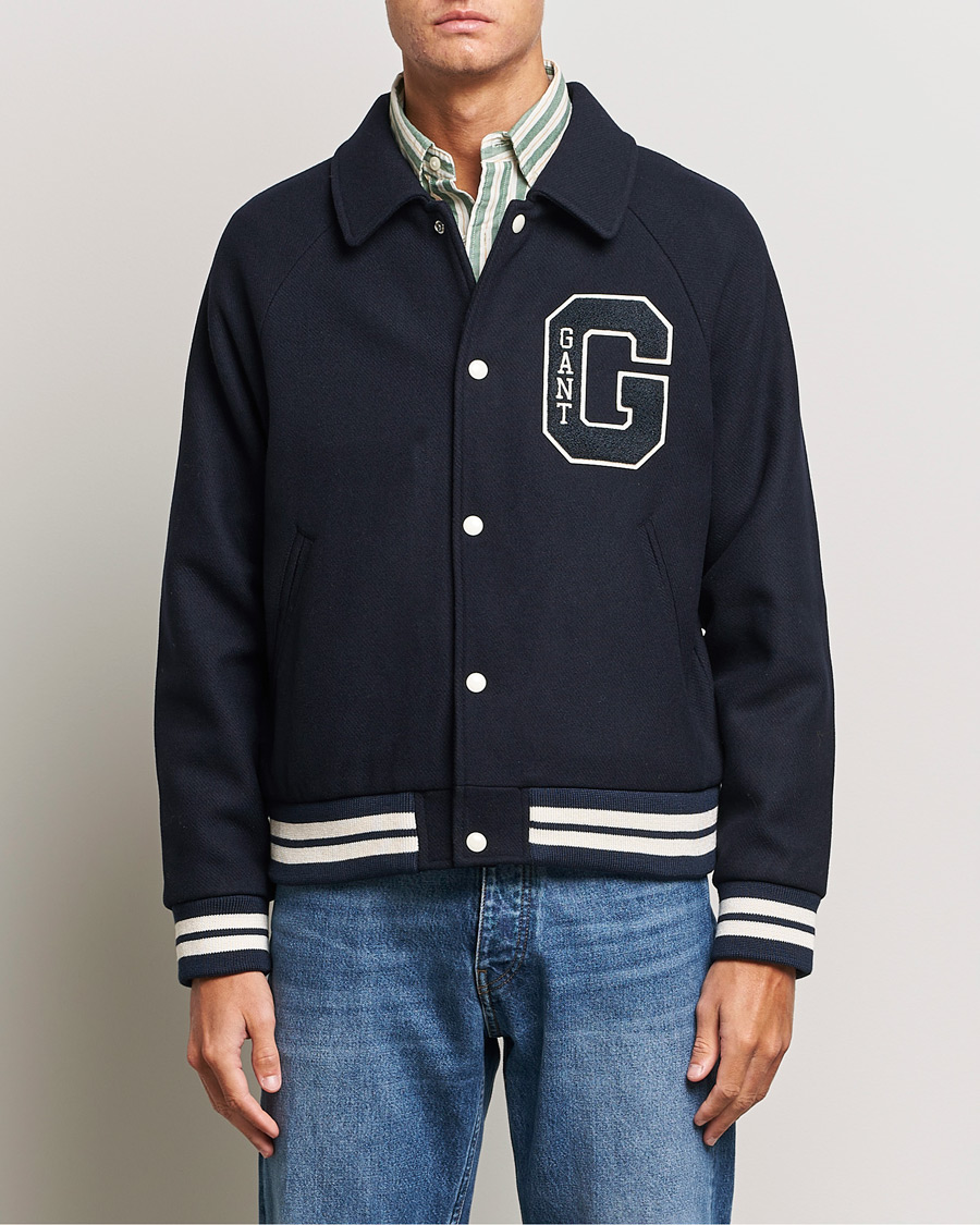 Herren | Jacken | GANT | Wool Varsity Jacket Evening Blue