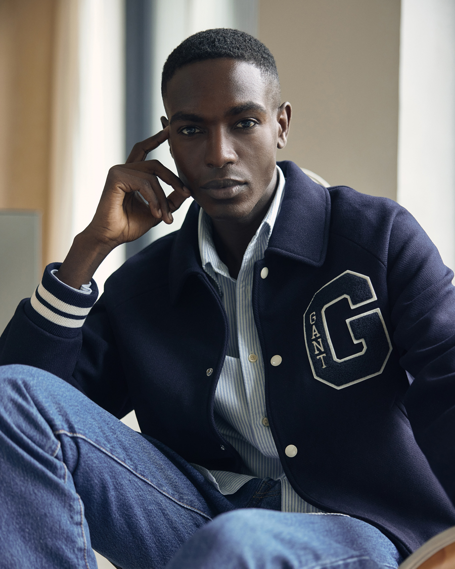 Herren | Jacken | GANT | Wool Varsity Jacket Evening Blue