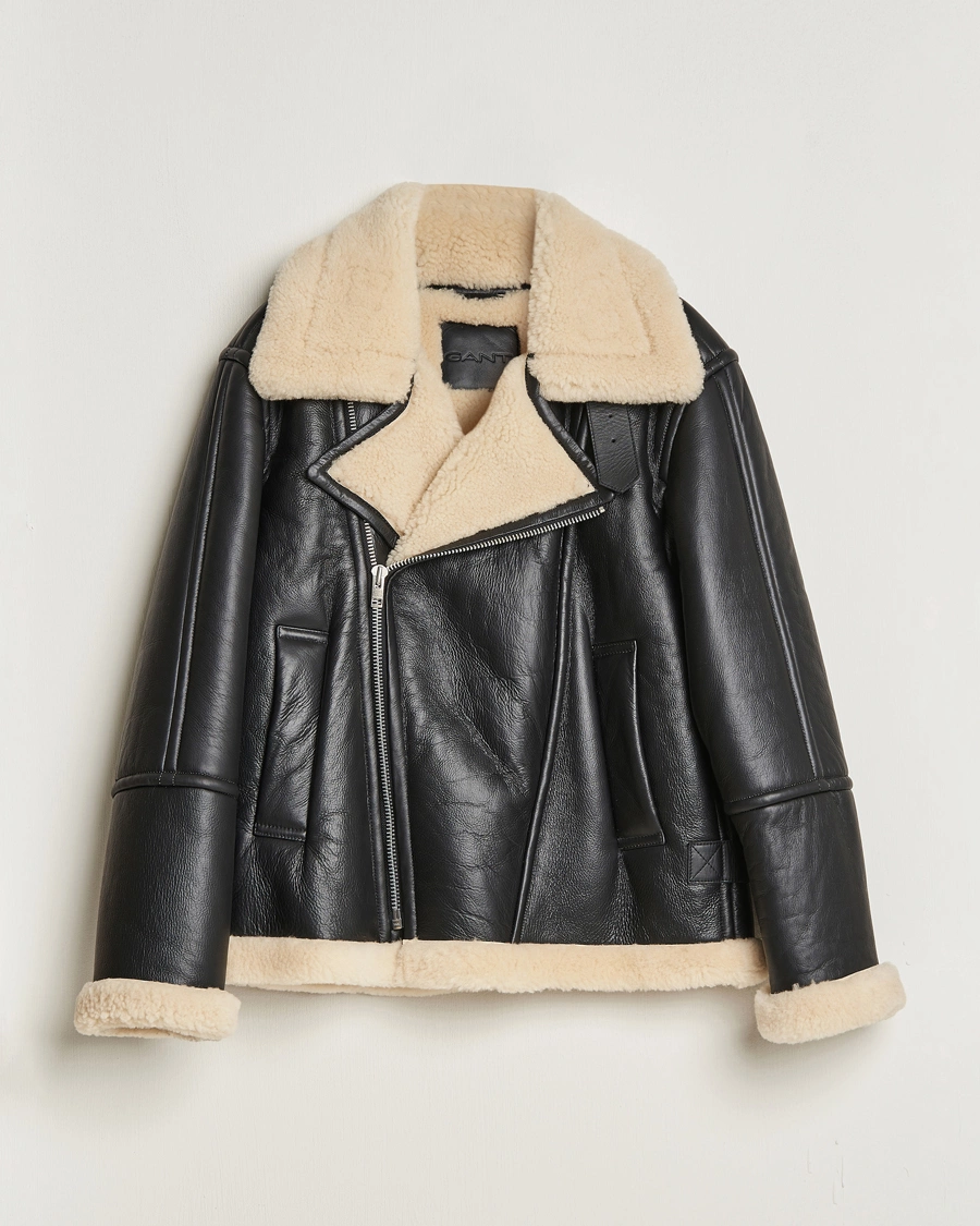Herren | Jacken | GANT | Heavy Shearling Jacket Black