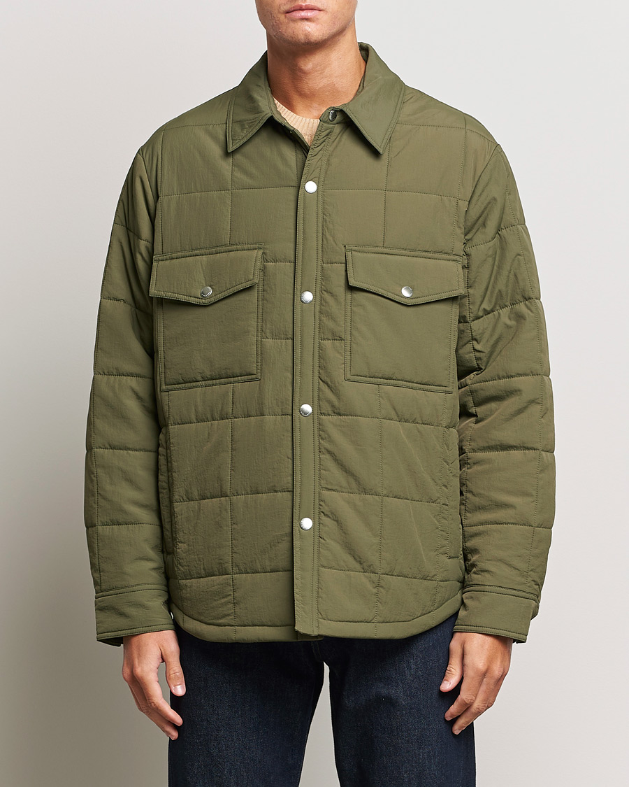 Herren | Klassische Jacken | GANT | Quilted Shirt Jacket Calamata Green