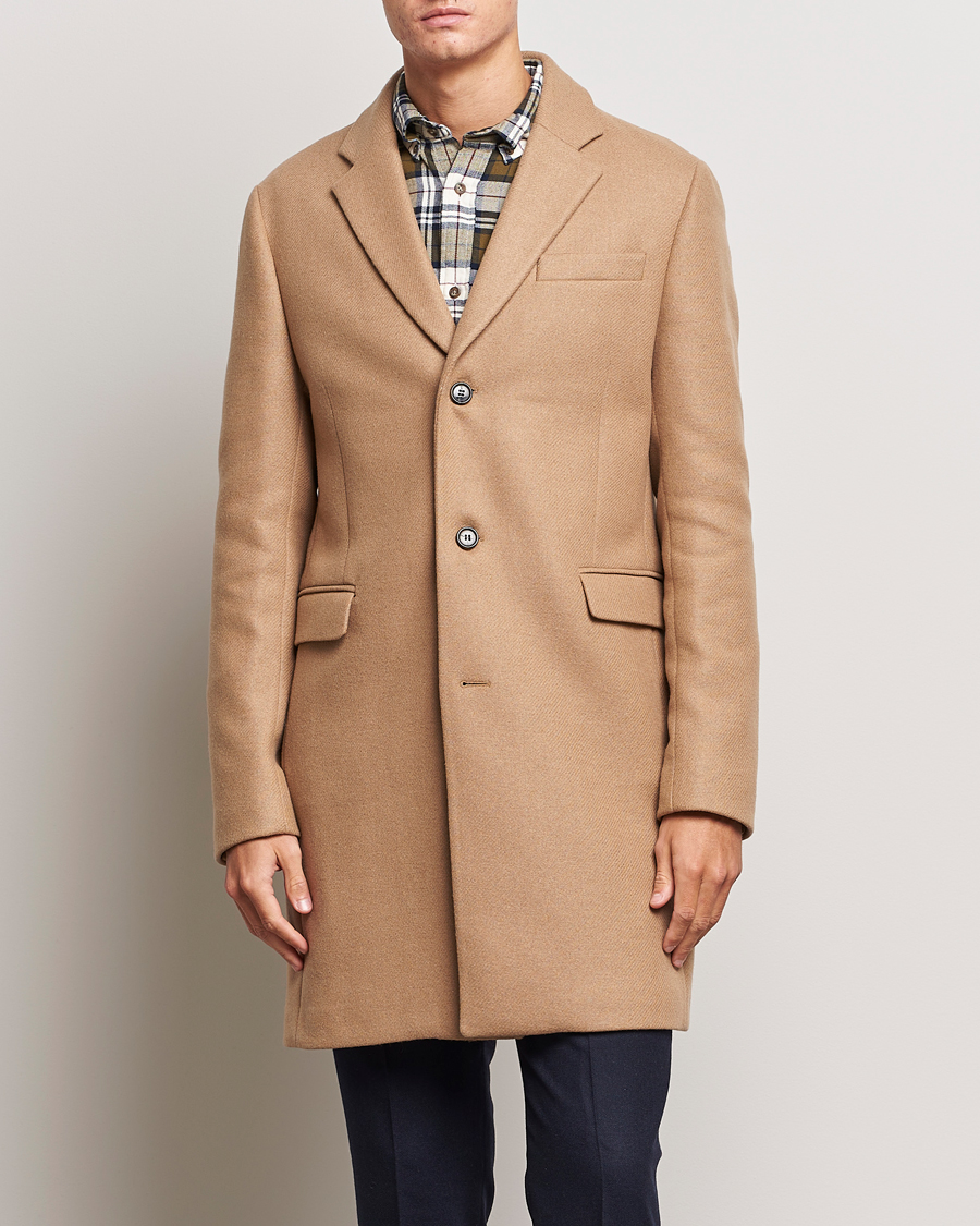 Herren | Jacken | GANT | Tailored Wool Coat Mustard Beige