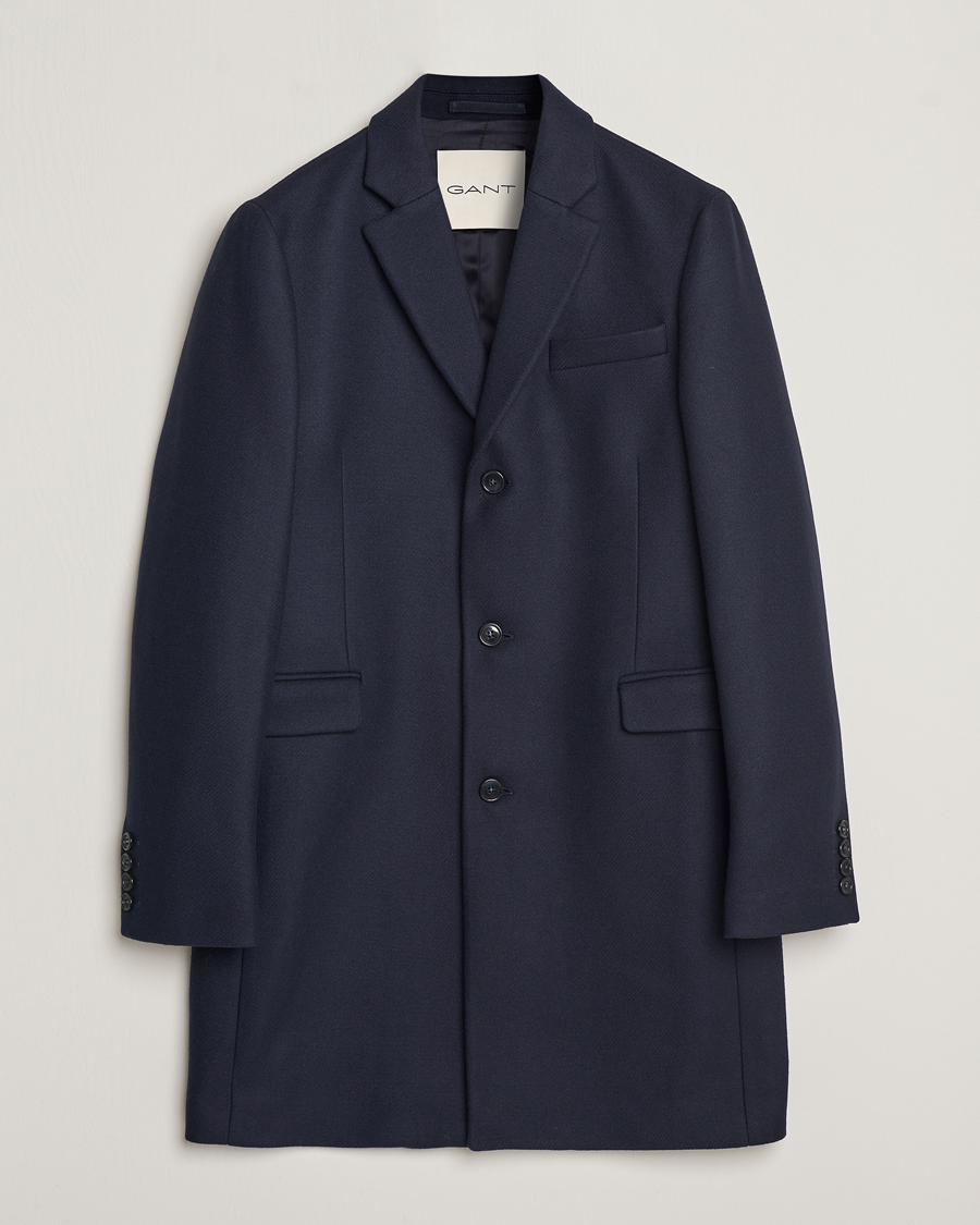 Herren | Jacken | GANT | Tailored Wool Coat Night Blue