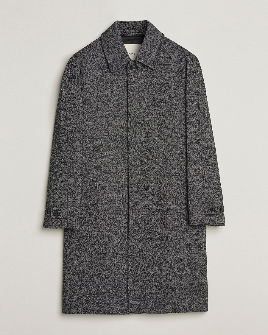 Herren | Jacken | GANT | Relaxed Fit Wool Coat Ebony Black
