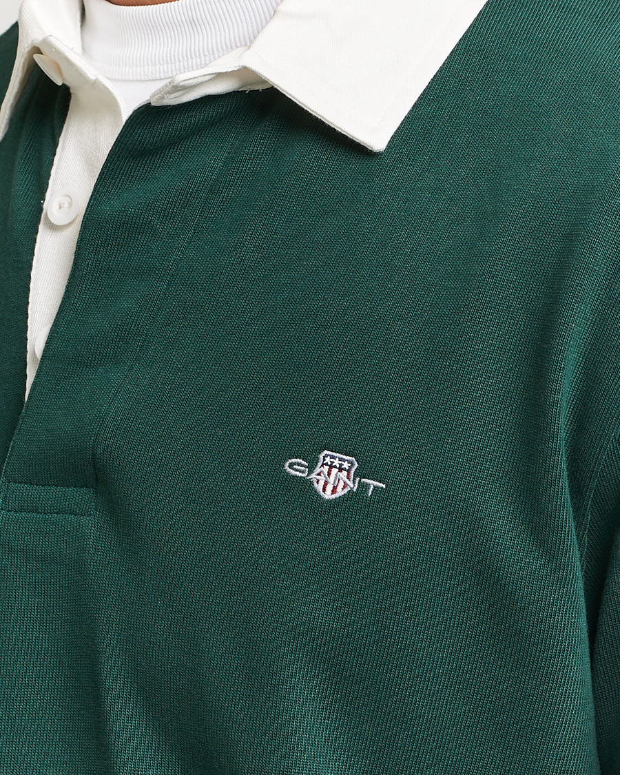 Herren | Pullover | GANT | Original Solid Heavy Rugger Tartan Green