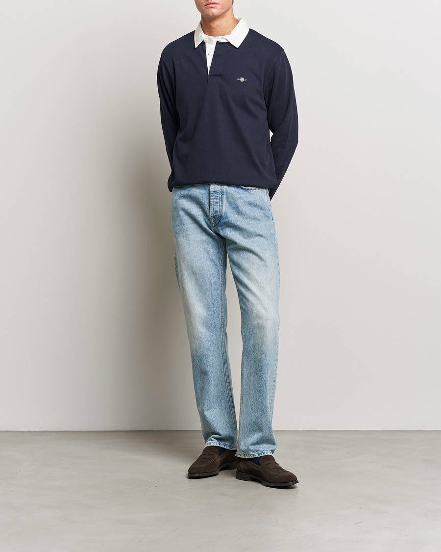 Herren | Pullover | GANT | Reg Shield Heavy Rugger Evening Blue