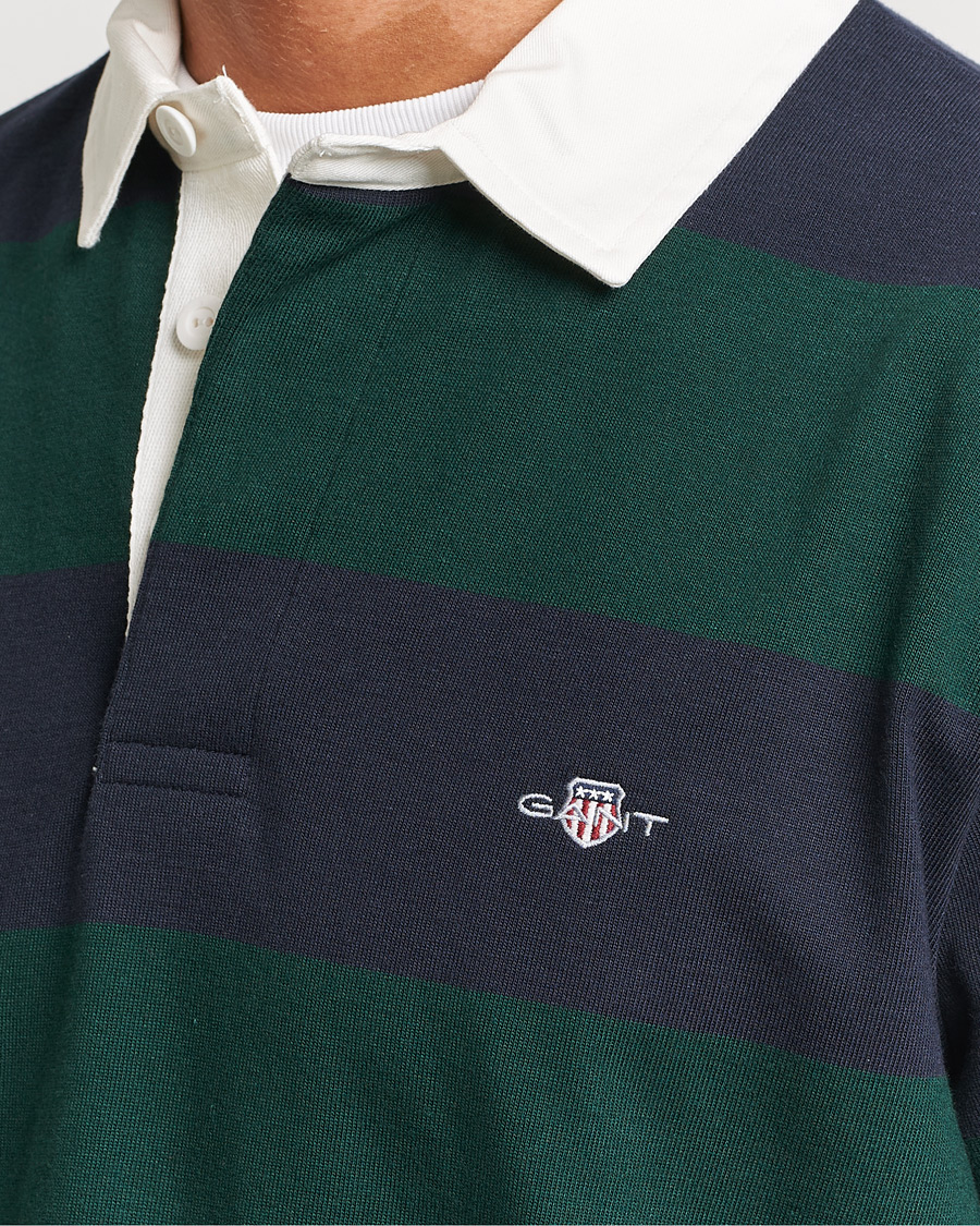 Herren | Pullover | GANT | Original Barstripe Heavy Rugger Tartan Green