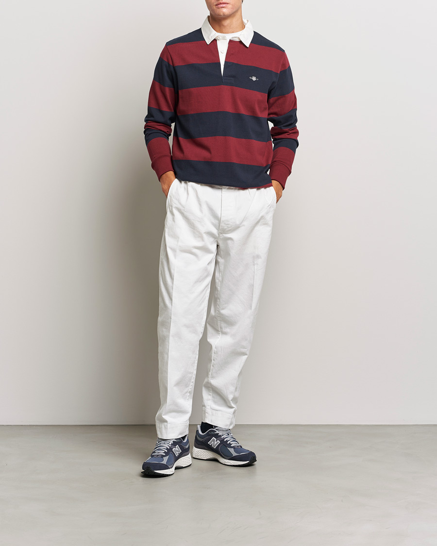 Herren | Pullover | GANT | Original Barstripe Heavy Rugger Plumped Red