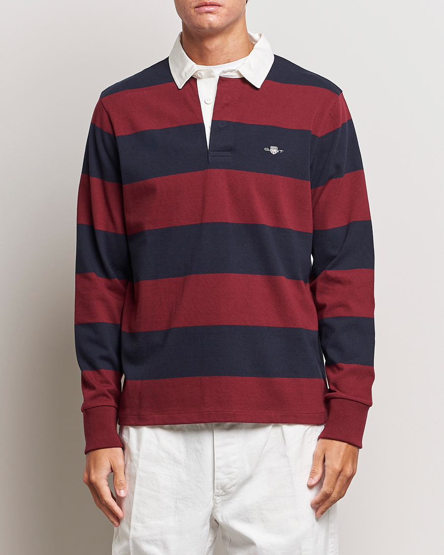 Herren | Pullover | GANT | Original Barstripe Heavy Rugger Plumped Red