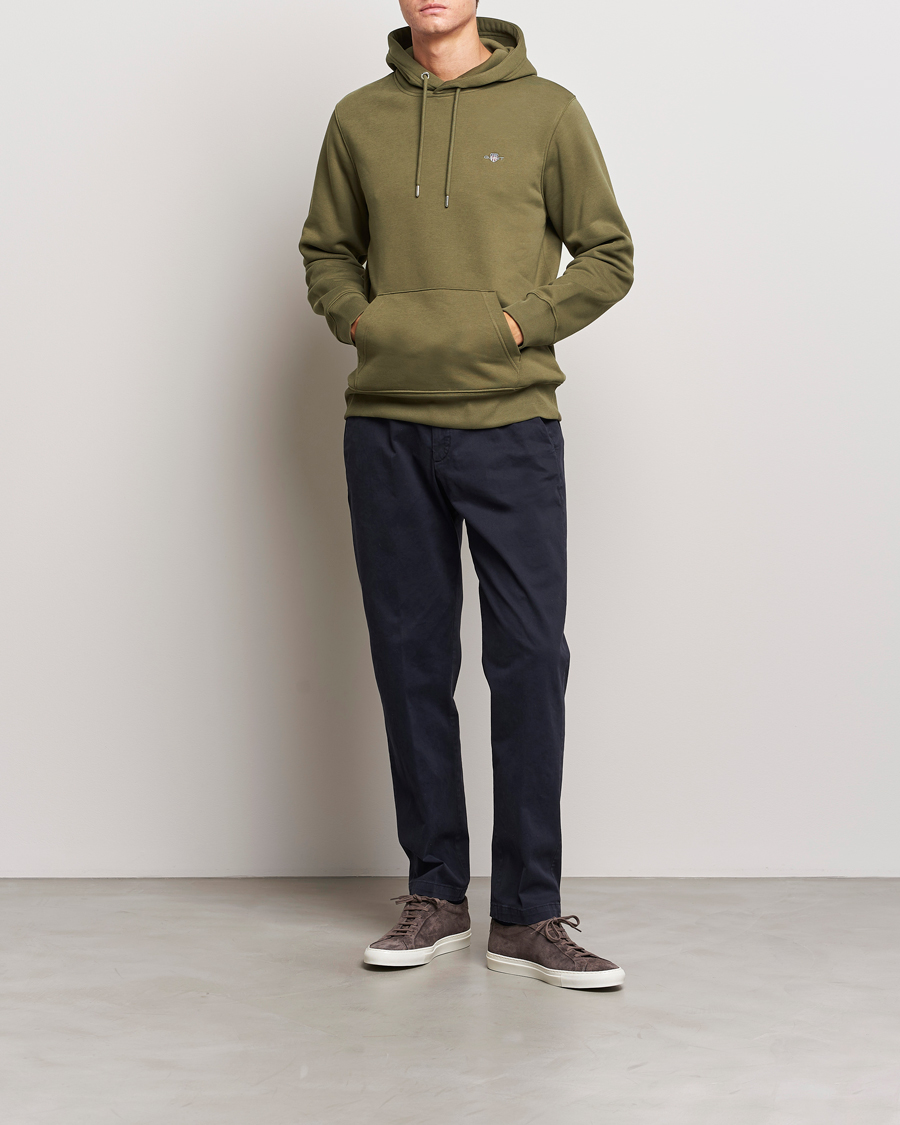 Herren | Pullover | GANT | Original Shield Logo Hoodie Juniper Green