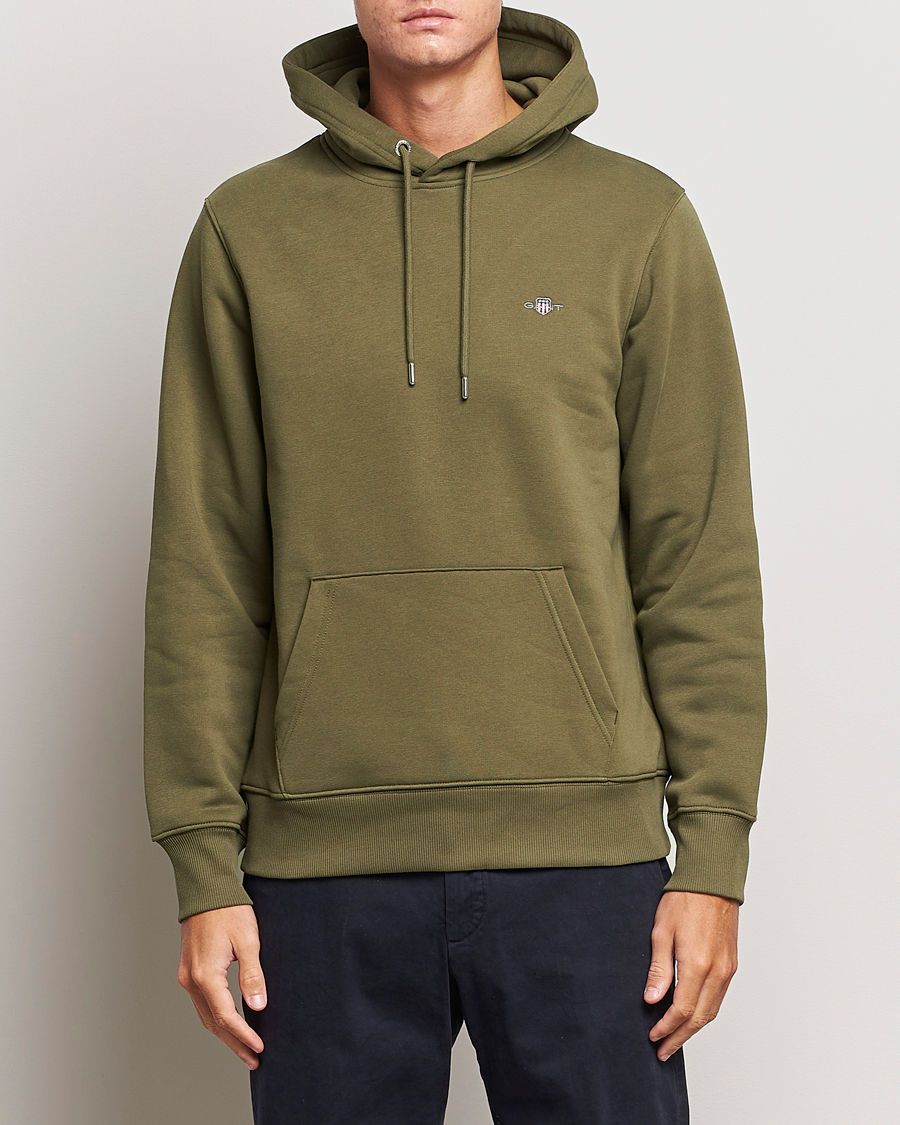 Herren | Pullover | GANT | Original Shield Logo Hoodie Juniper Green