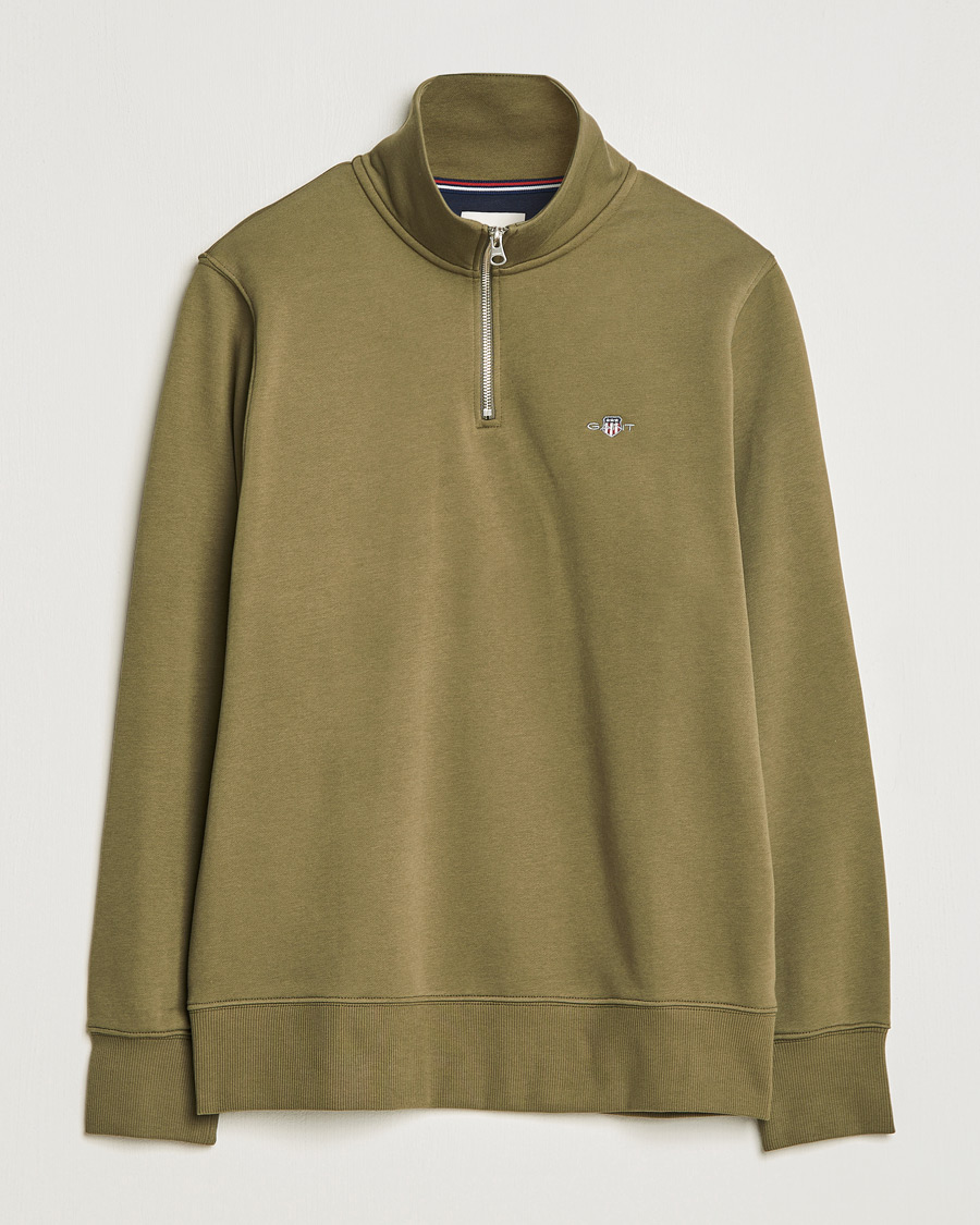 Herren | Pullover | GANT | Original Half Zip Sweater Juniper Green