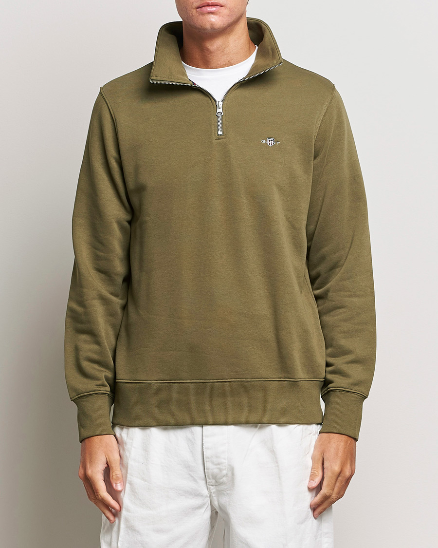 Herren | Pullover | GANT | Original Half Zip Sweater Juniper Green