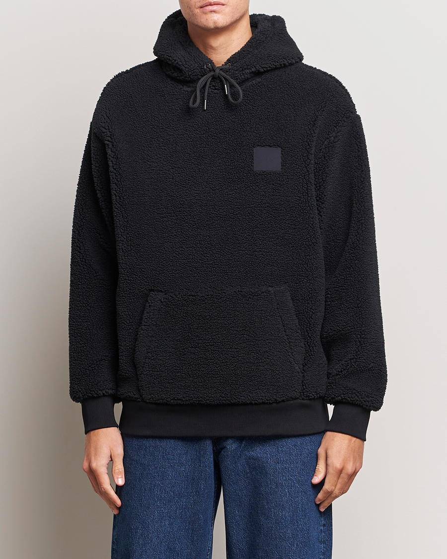 Herren | Pullover | GANT | Sherpa Fleece Hoodie Black