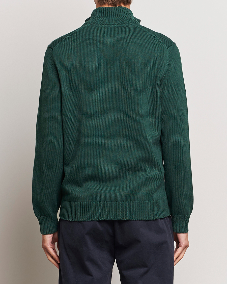 Herren | Pullover | GANT | Cotton Half Zip Tartan Green