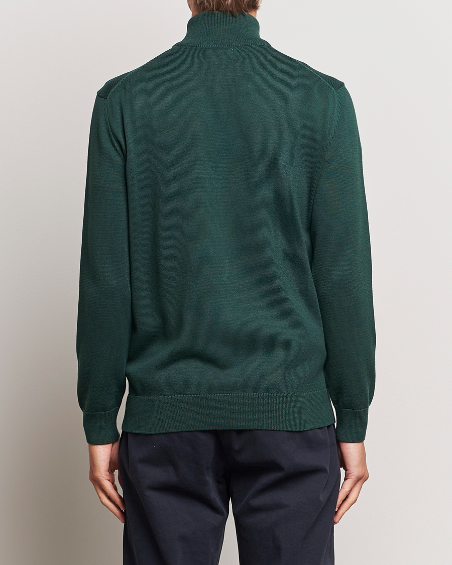 Herren | Pullover | GANT | Cotton Full Zip Tartan Green