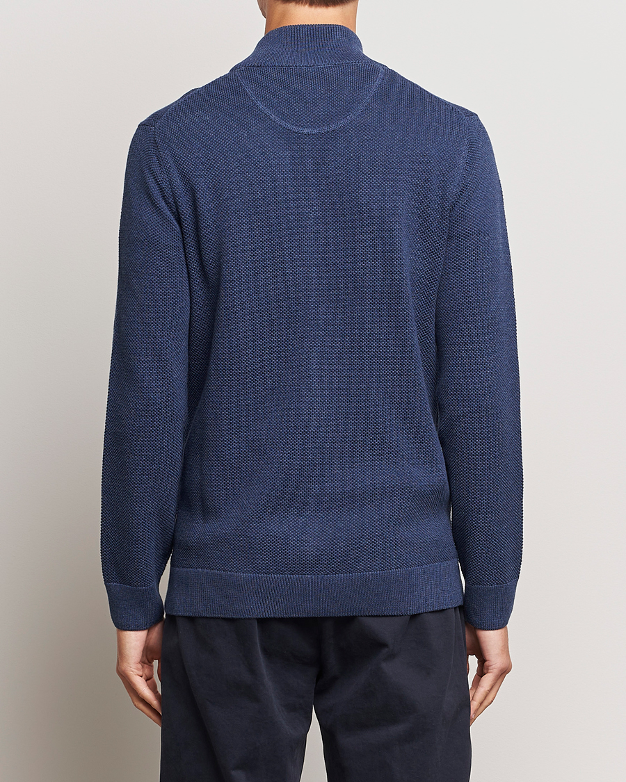 Herren | Pullover | GANT | Cotton Pique Full Zip Marine Melange
