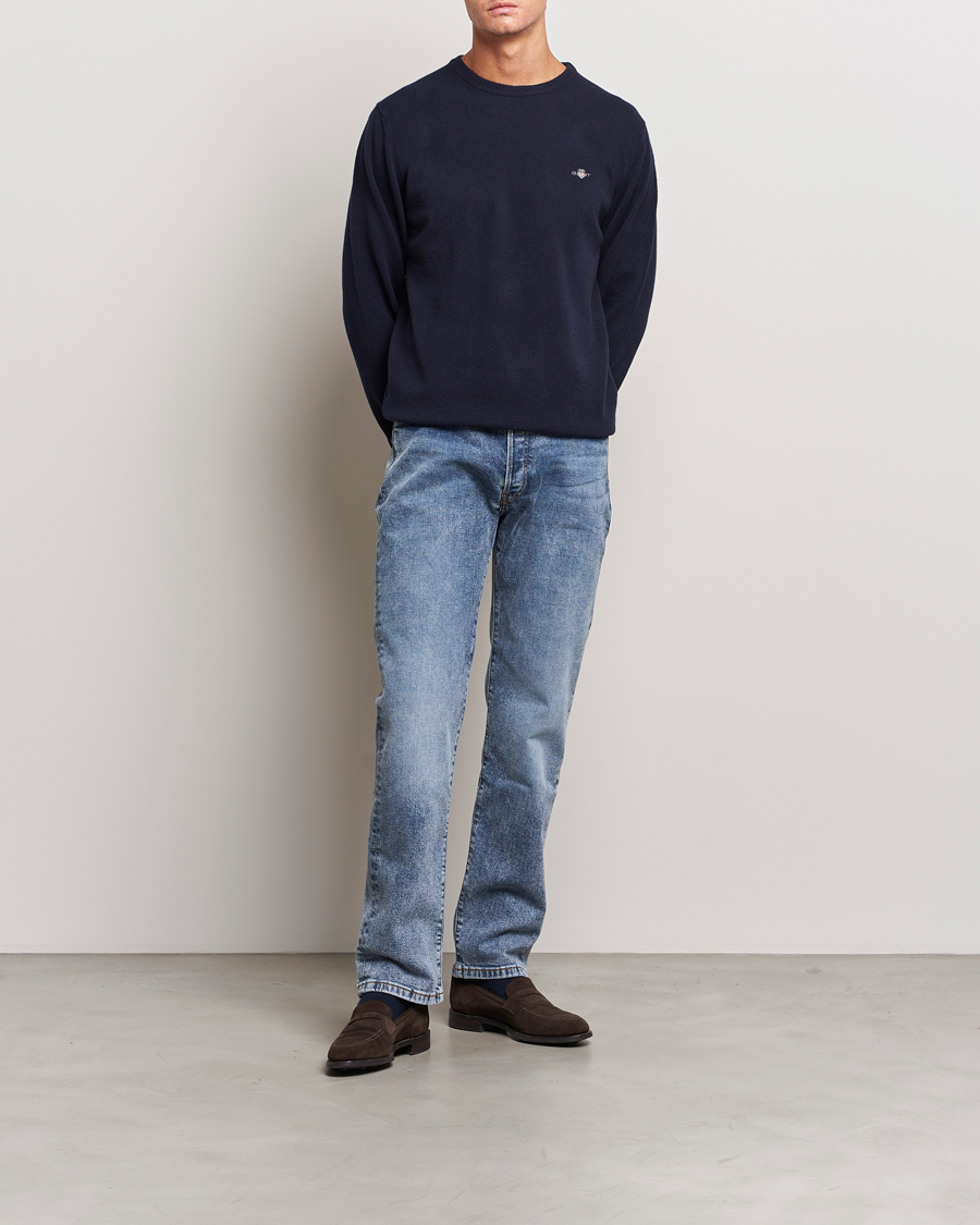 Herren | Pullover | GANT | Lambswool Crew Neck Pullover Marine