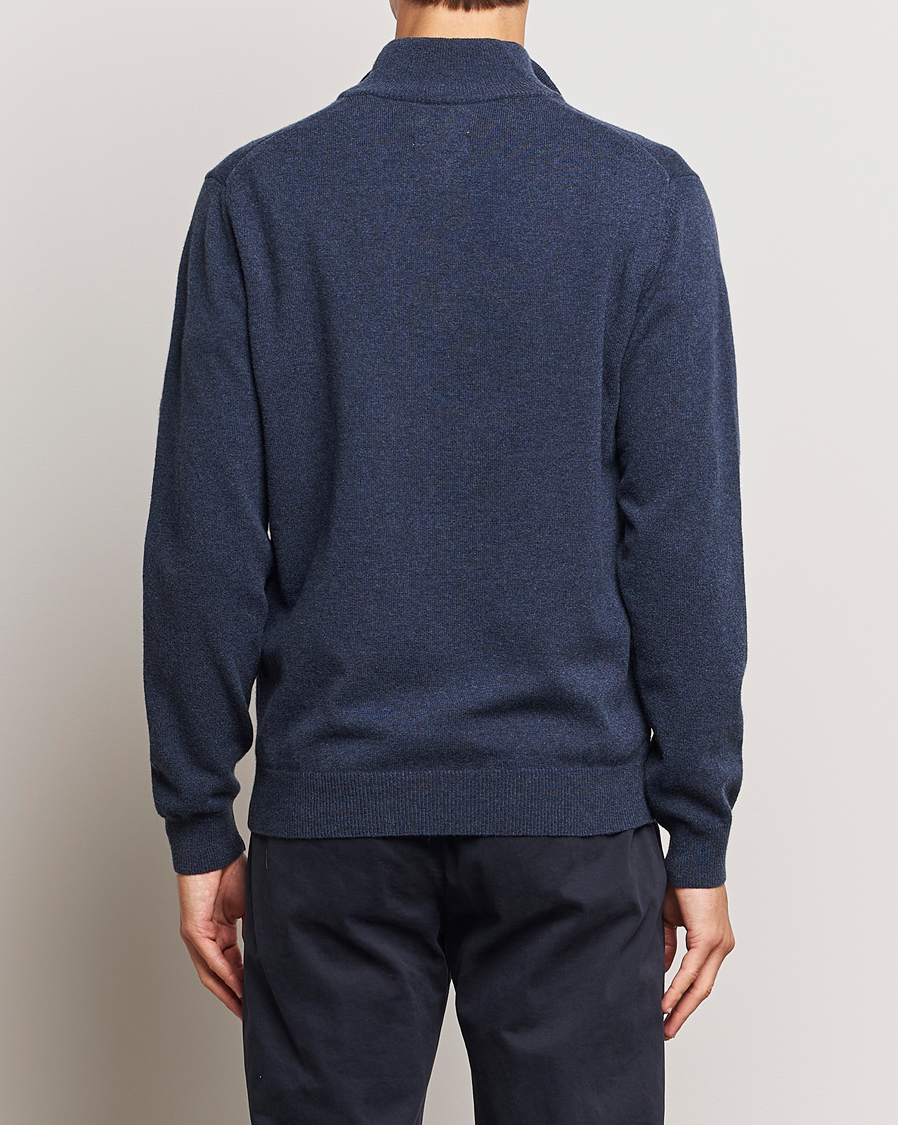 Herren | Pullover | GANT | Lambswool Half Zip Dark Navy Melange