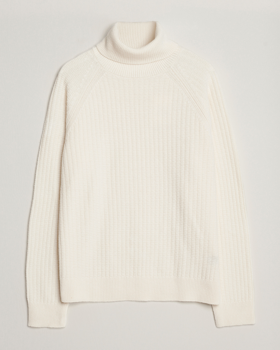 Herren | Pullover | GANT | Lambswool Textured Rollneck Cream