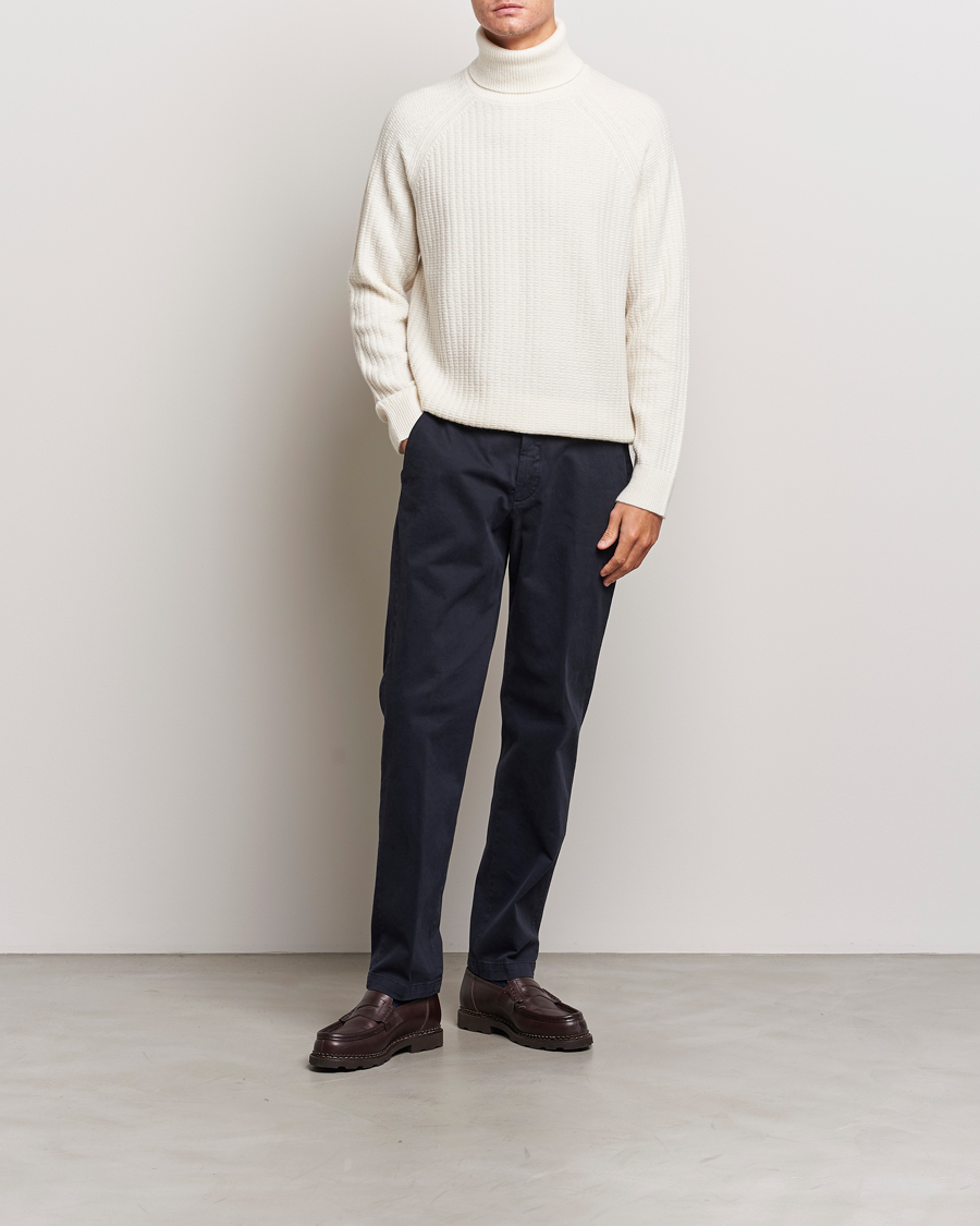 Herren | Pullover | GANT | Lambswool Textured Rollneck Cream