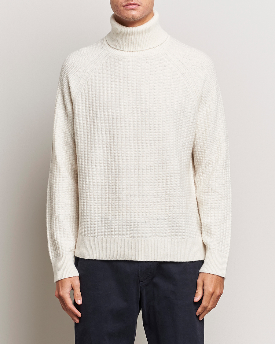 Herren | Pullover | GANT | Lambswool Textured Rollneck Cream