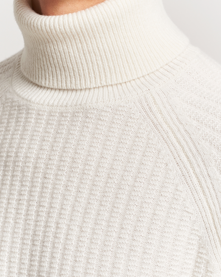 Herren | Pullover | GANT | Lambswool Textured Rollneck Cream