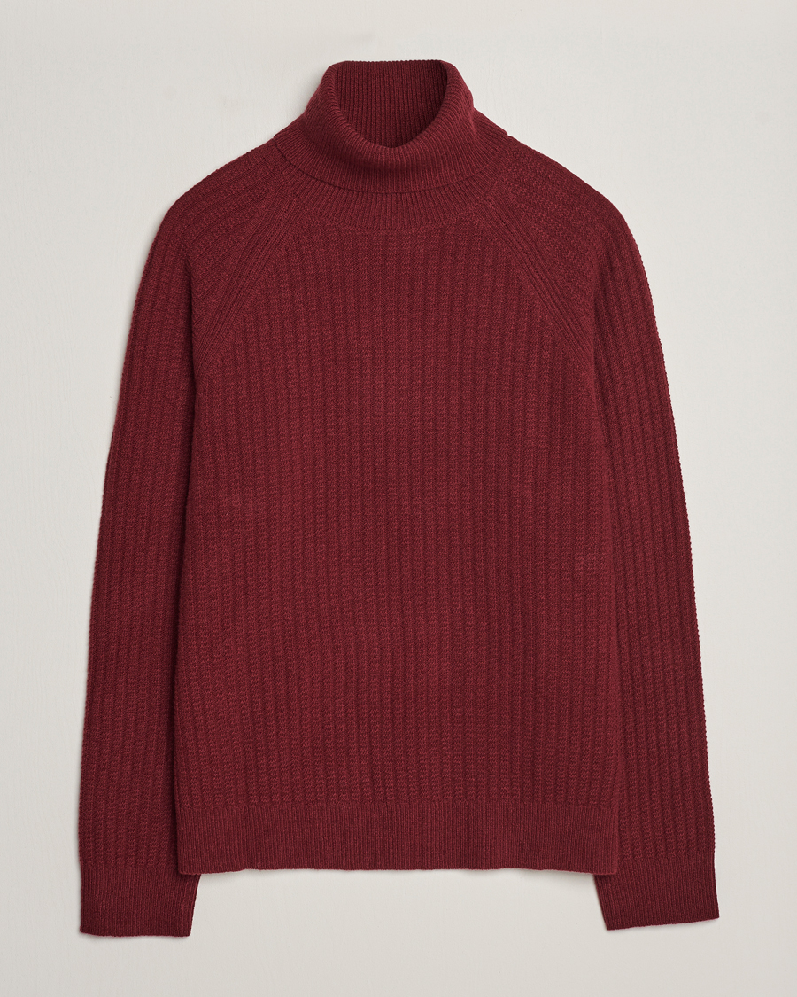 Herren | Pullover | GANT | Lambswool Textured Rollneck Plumped Red